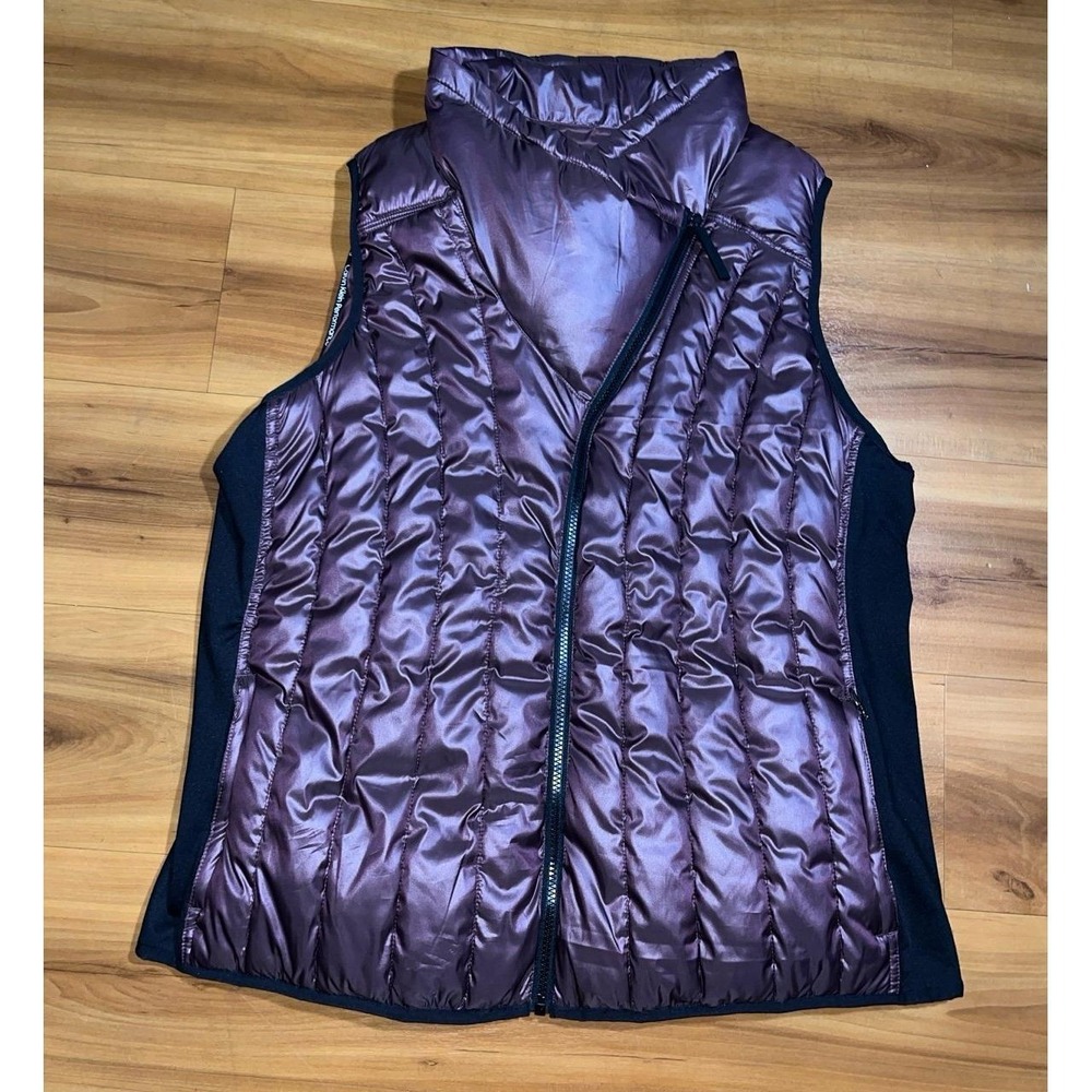 Womens NWOT Calvin Klein Repel Performance Avenue Quilted Puffer Purple Vest